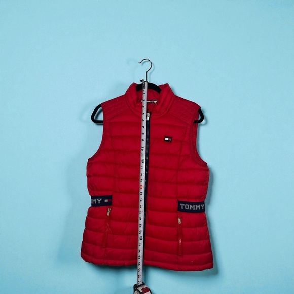 Tommy Hilfiger Puffer Red Quilted Vest - Picture 5 of 9